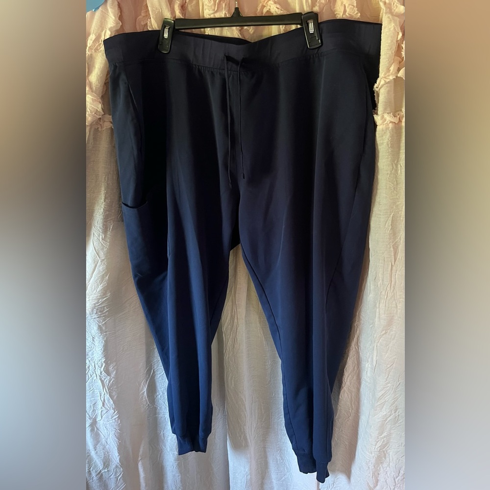 Mandala navy jogger scrubs. Navy blue. Petite 3XL